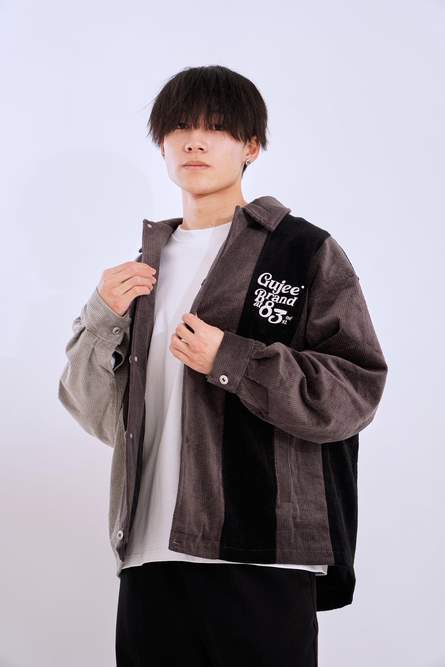 【ミクチャコラボ企画】パッチワークコーデュロイシャツ